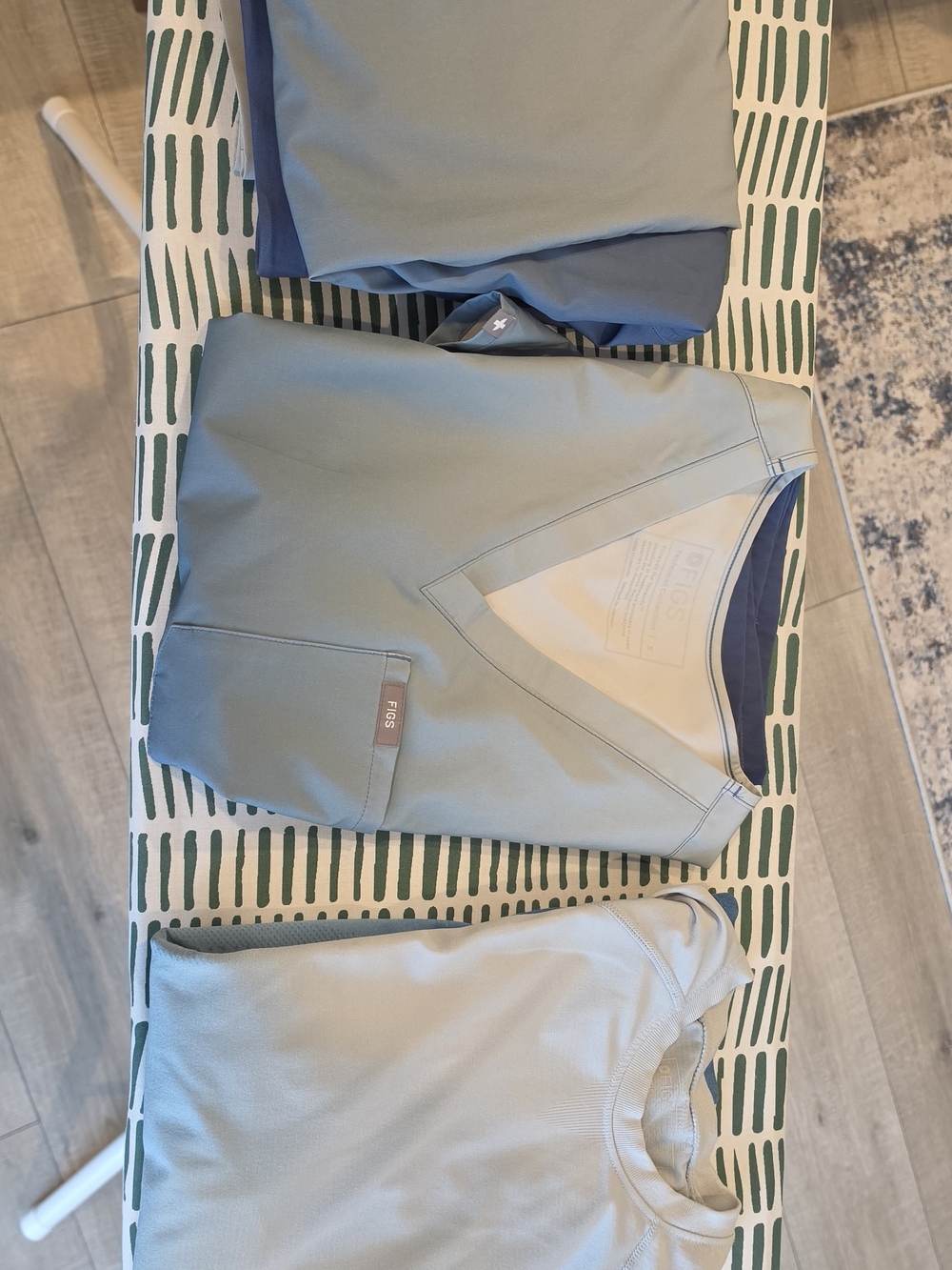 Blue Ombre Scrub Top, Pants, And Underscrub